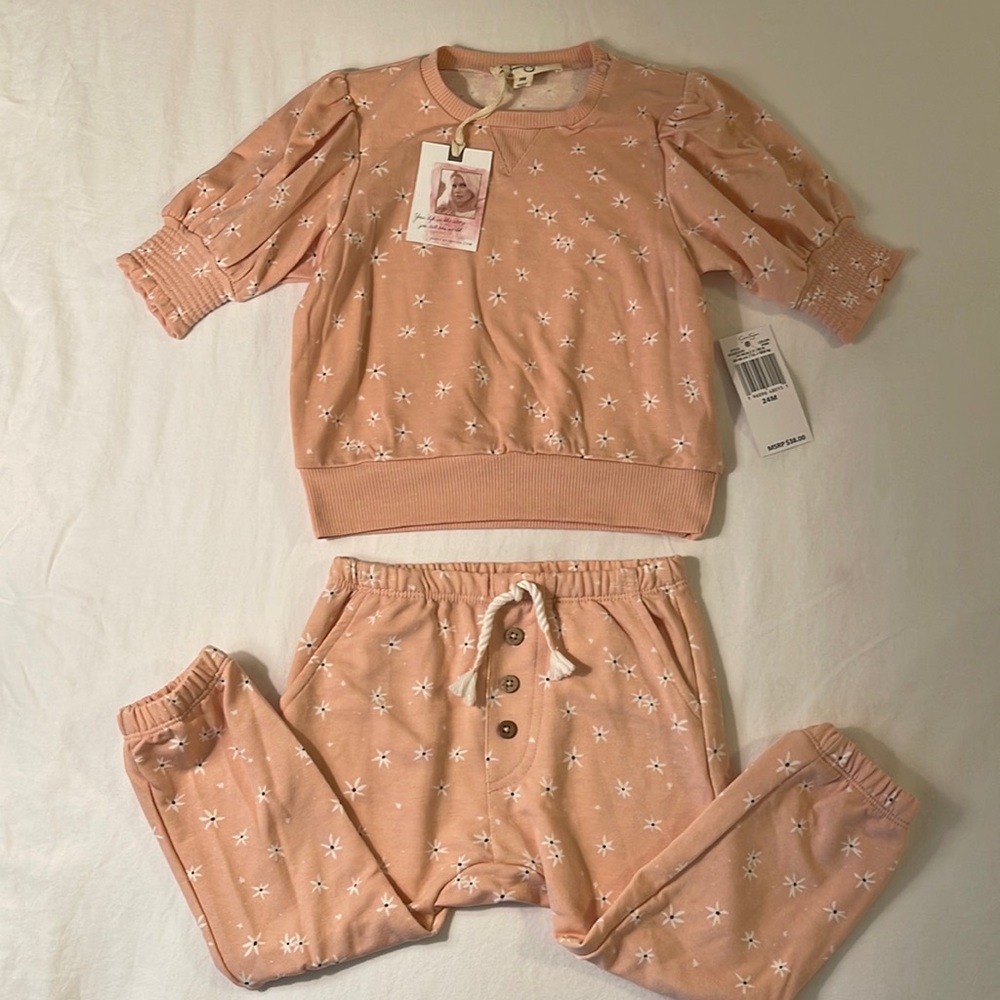 Jessica Simpson Casual Pink Loungewear Outfit (24M)
